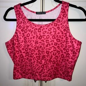 Shein Cropped Leopard Tank